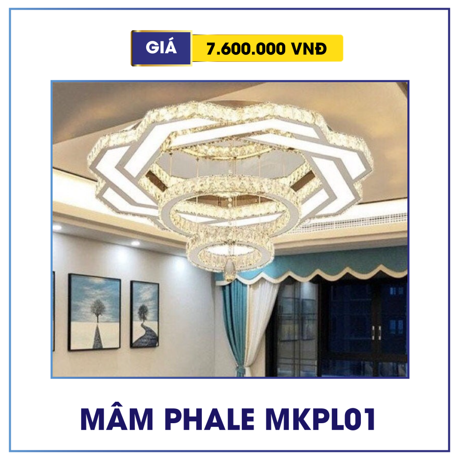 Đèn mâm pha lê trang trí MKPL01